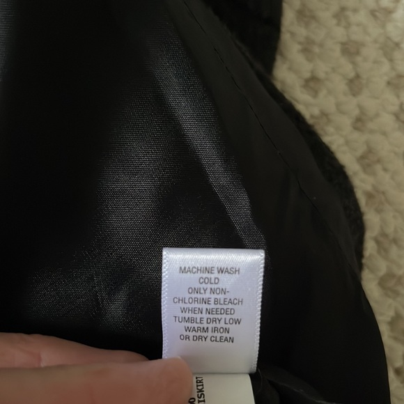 Banana Republic Black And Gray Stripe Wool Mini Skirt Size 8 - Picture 9 of 11